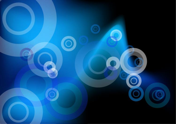 free vector Abstract Blue Circles Vector Background